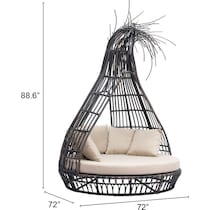 st augustine brown beige outdoor daybed   
