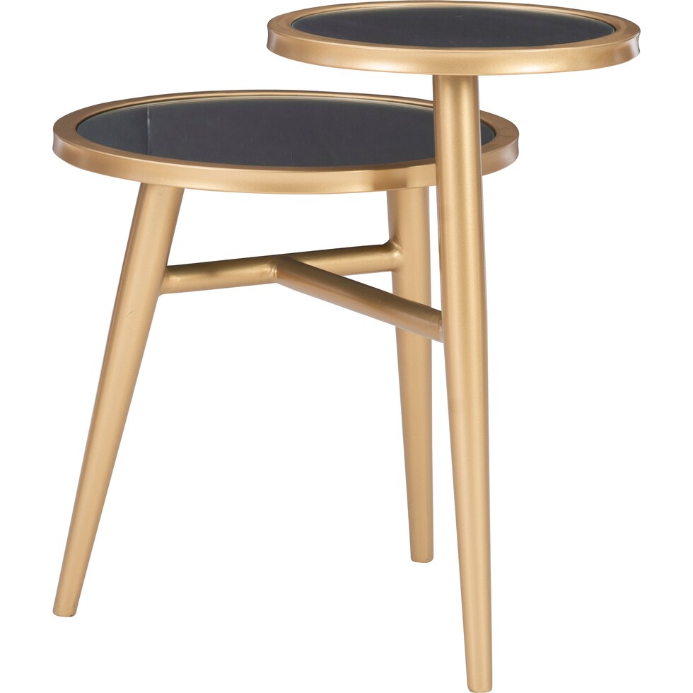 st gold end table   