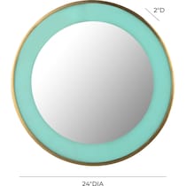 stacy turquoise wall mirror   