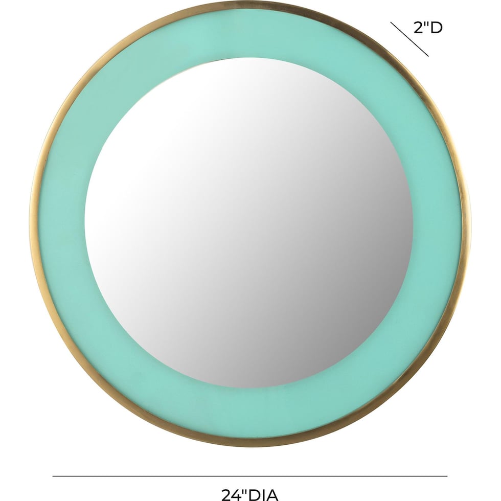 stacy turquoise wall mirror   