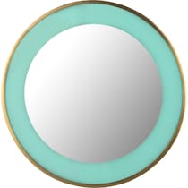 stacy turquoise wall mirror   