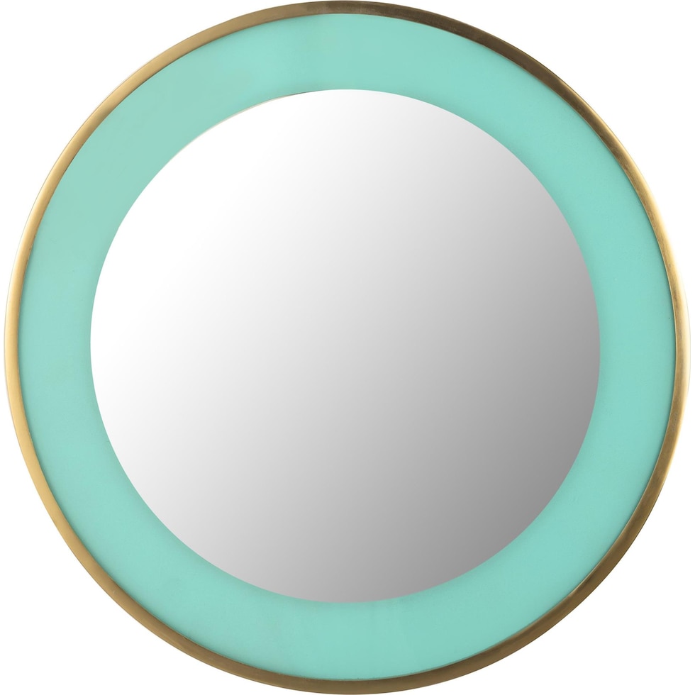stacy turquoise wall mirror   