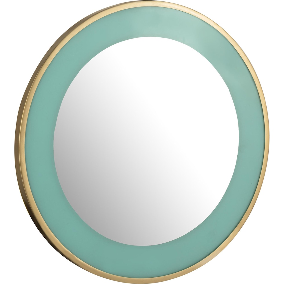 stacy turquoise wall mirror   