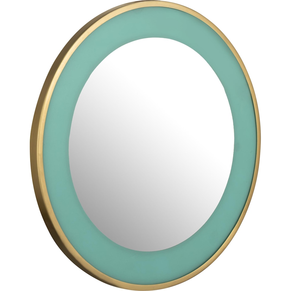 stacy turquoise wall mirror   