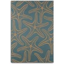 starfish blue outdoor area rug   
