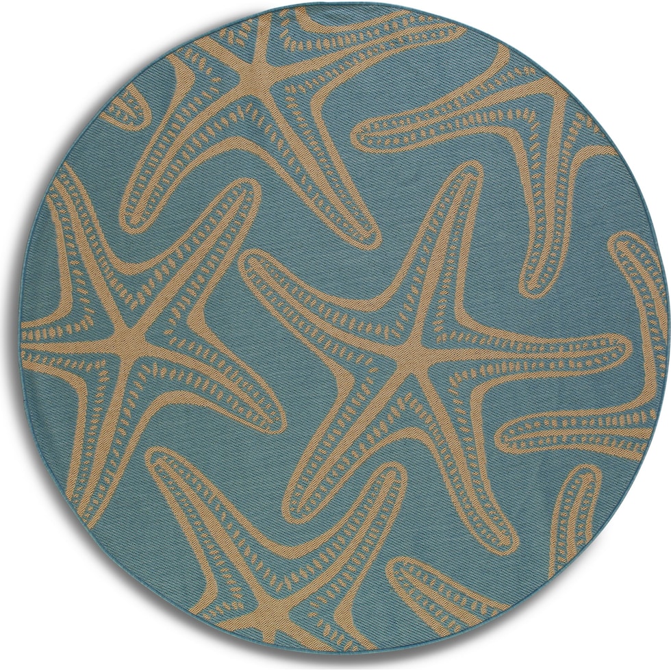 starfish blue outdoor area rug   