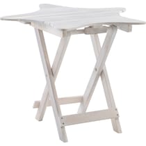 starly white end table   