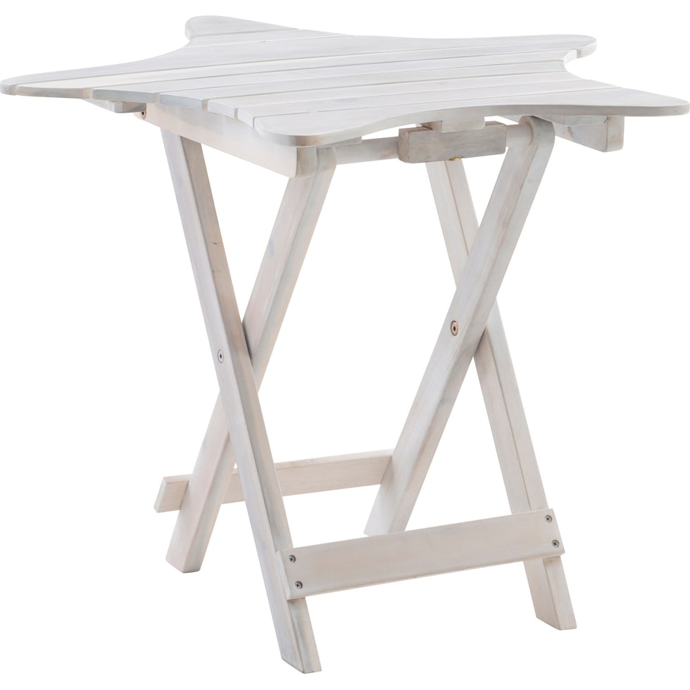 starly white end table   
