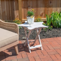 starly white end table   