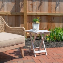 starly white end table   