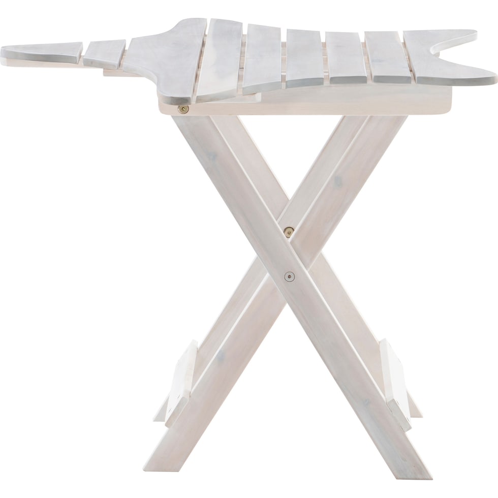 starly white end table   