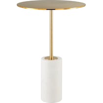 stead gold white side table   
