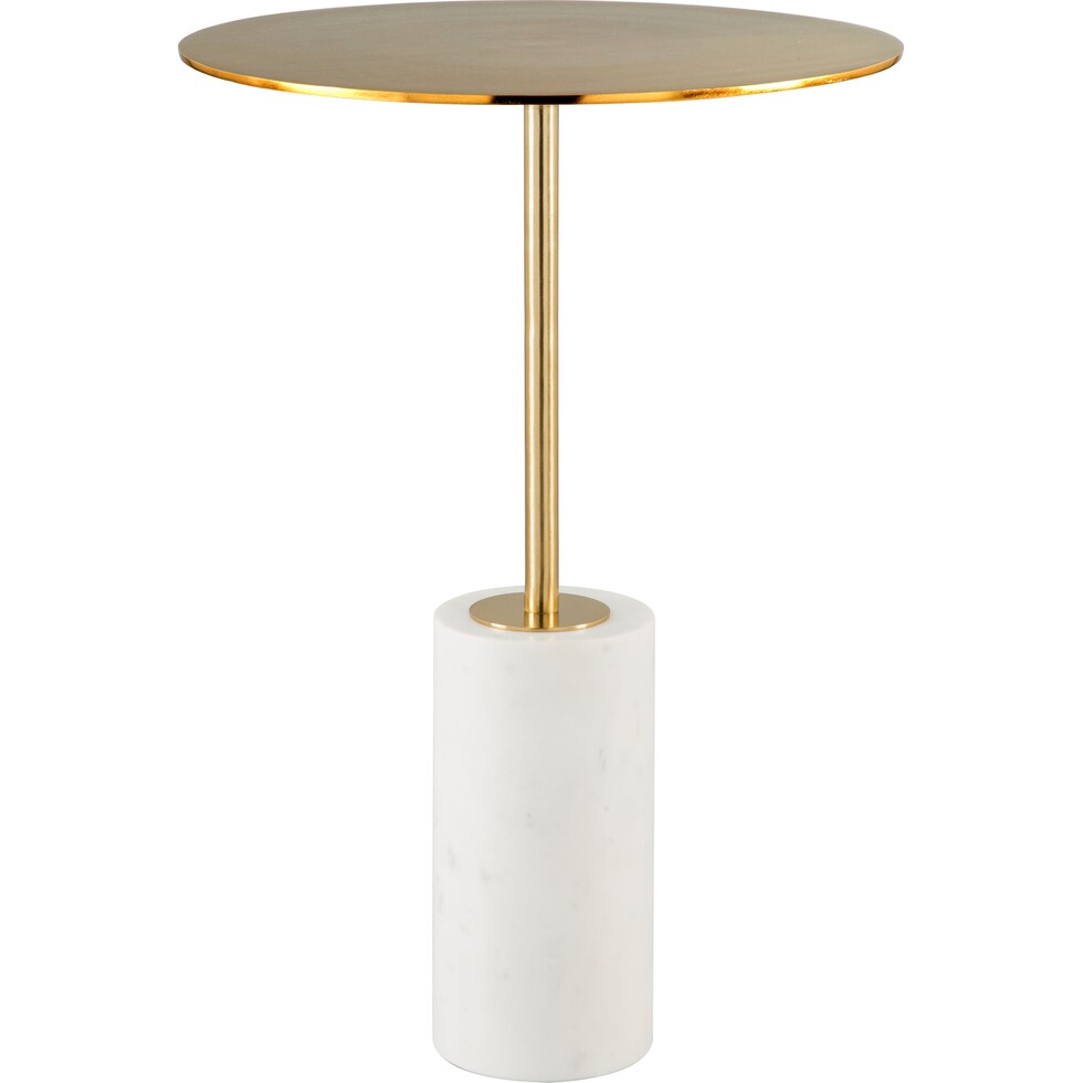 stead gold white side table   