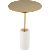 stead gold white side table   