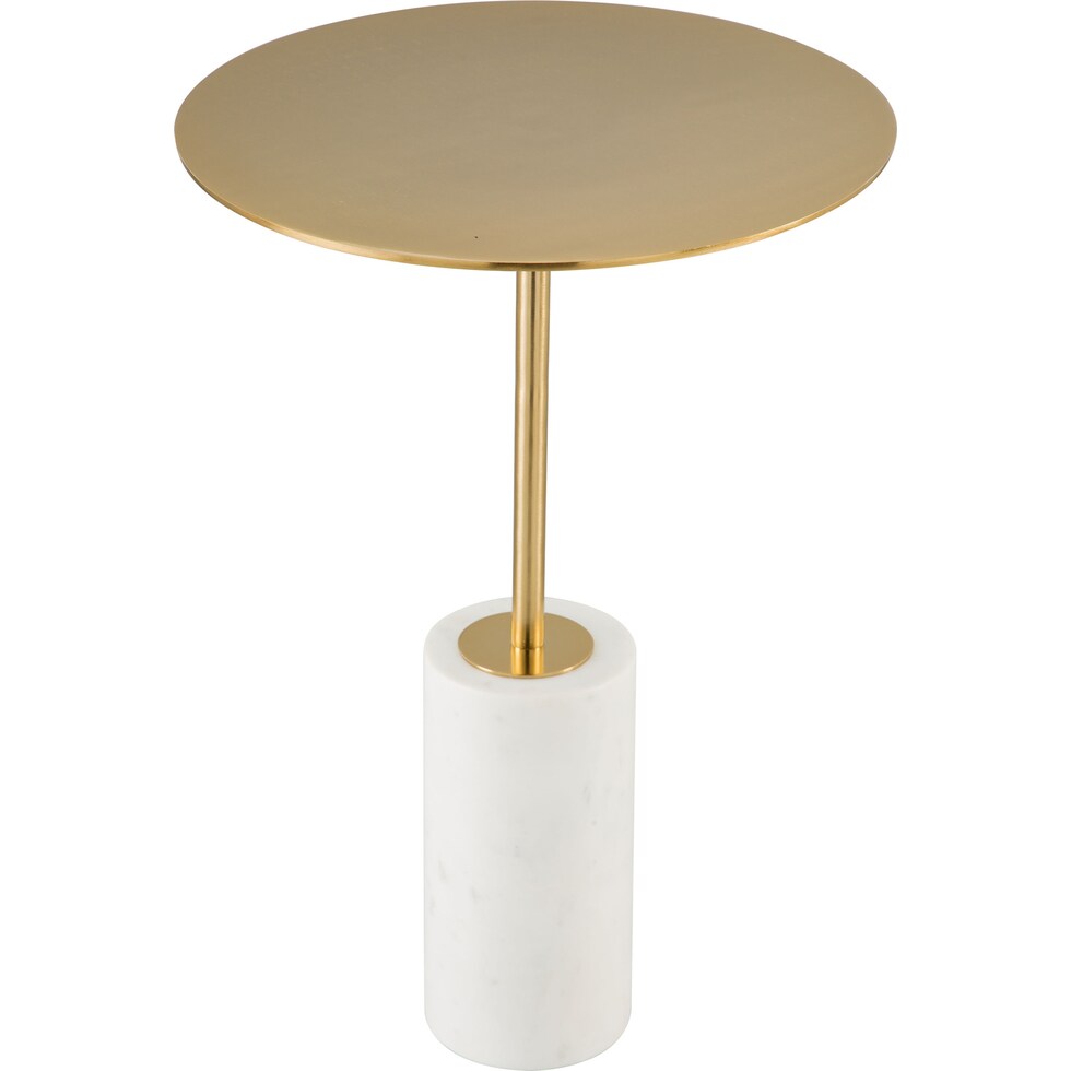 stead gold white side table   