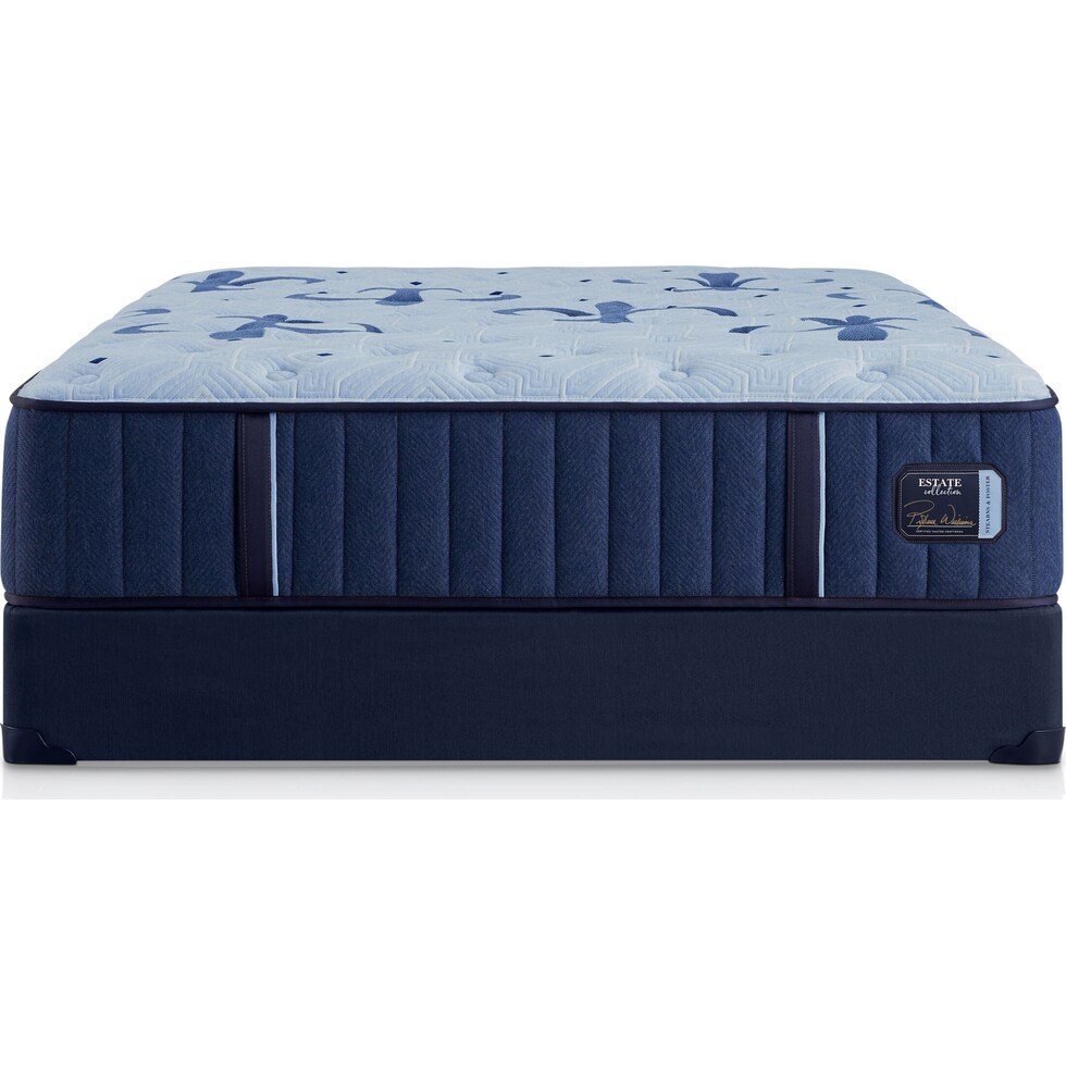stearns & foster estate blue full mattress foundation set   