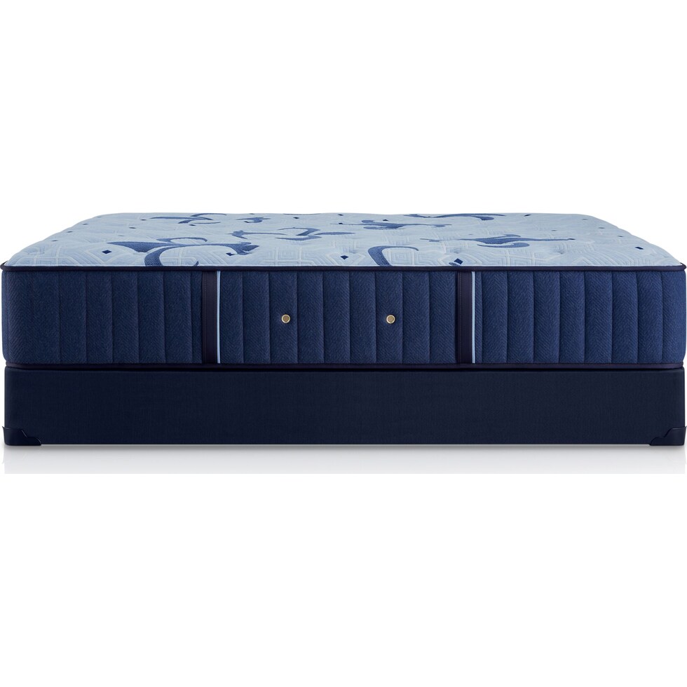 stearns & foster estate blue full mattress foundation set   