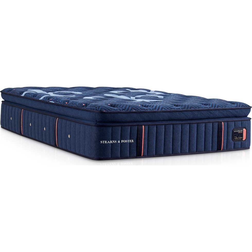 stearns & foster lux estate blue california king twin xl mattress   