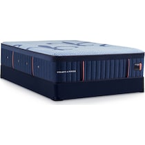 stearns & foster lux hybrid blue queen mattress low profile foundation set   