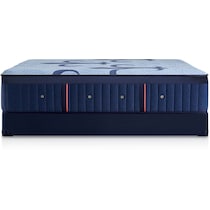 stearns & foster lux hybrid blue queen mattress low profile foundation set   