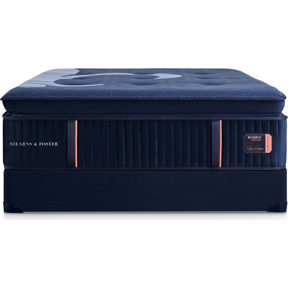 stearns & foster reserve blue california king mattress foundation set   