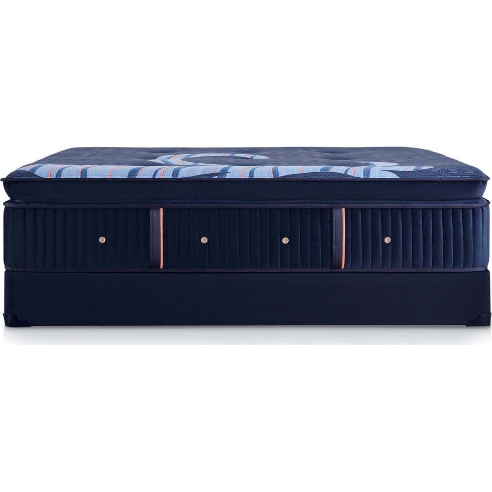 stearns & foster reserve blue california king mattress foundation set   