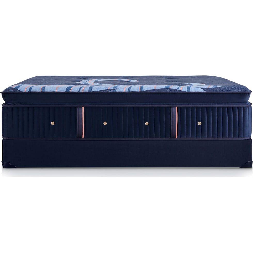 stearns & foster reserve blue california king mattress split foundation set   