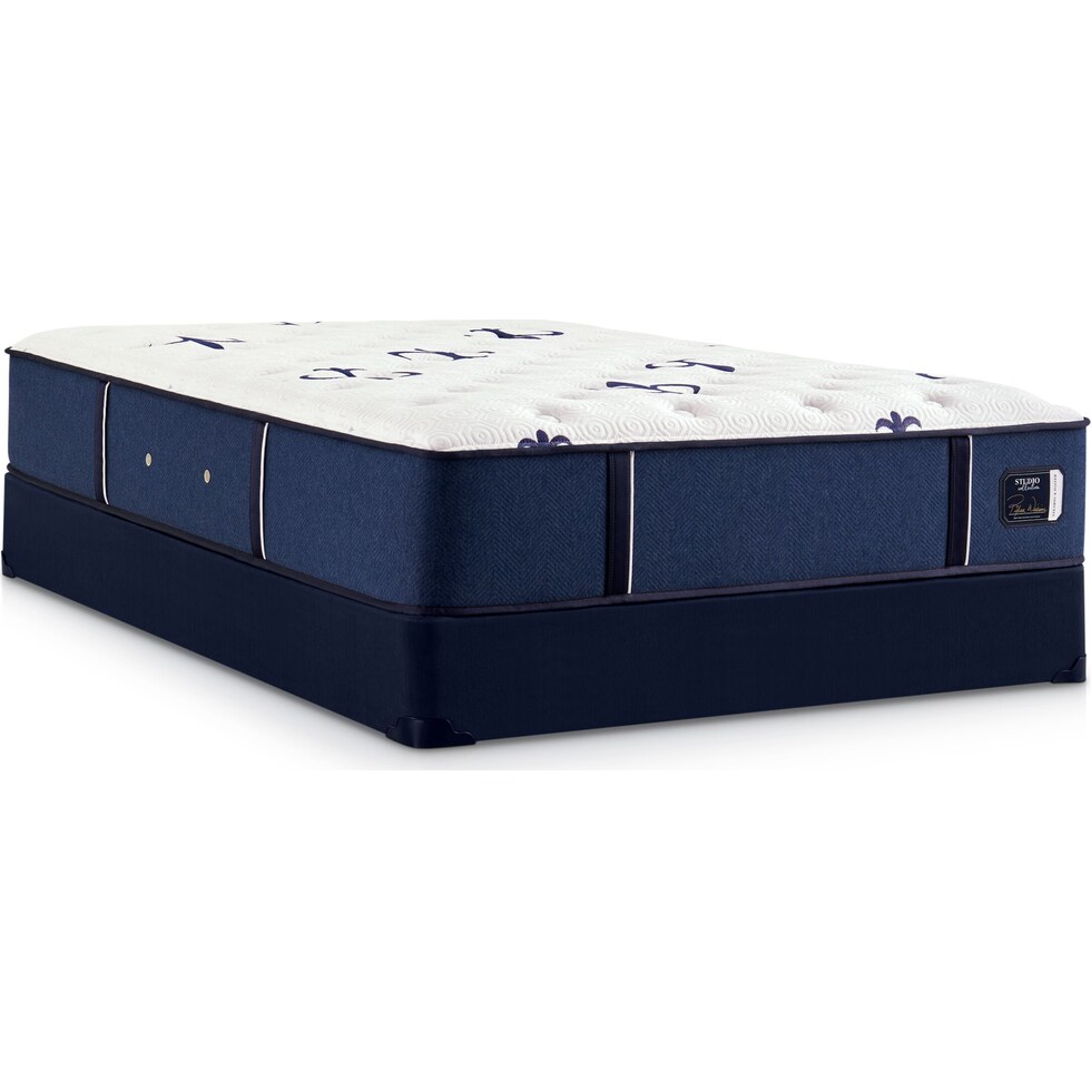stearns & foster studio blue california king mattress foundation set   