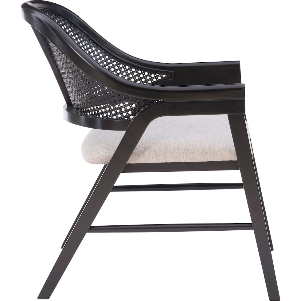 steph black accent chair   