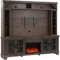 sterling entertainment dark brown entertainment wall unit   