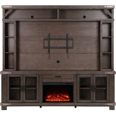 Sterling Fireplace Entertainment Wall - Brown