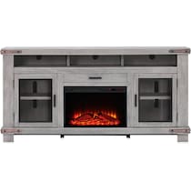 sterling entertainment gray fireplace tv stand   