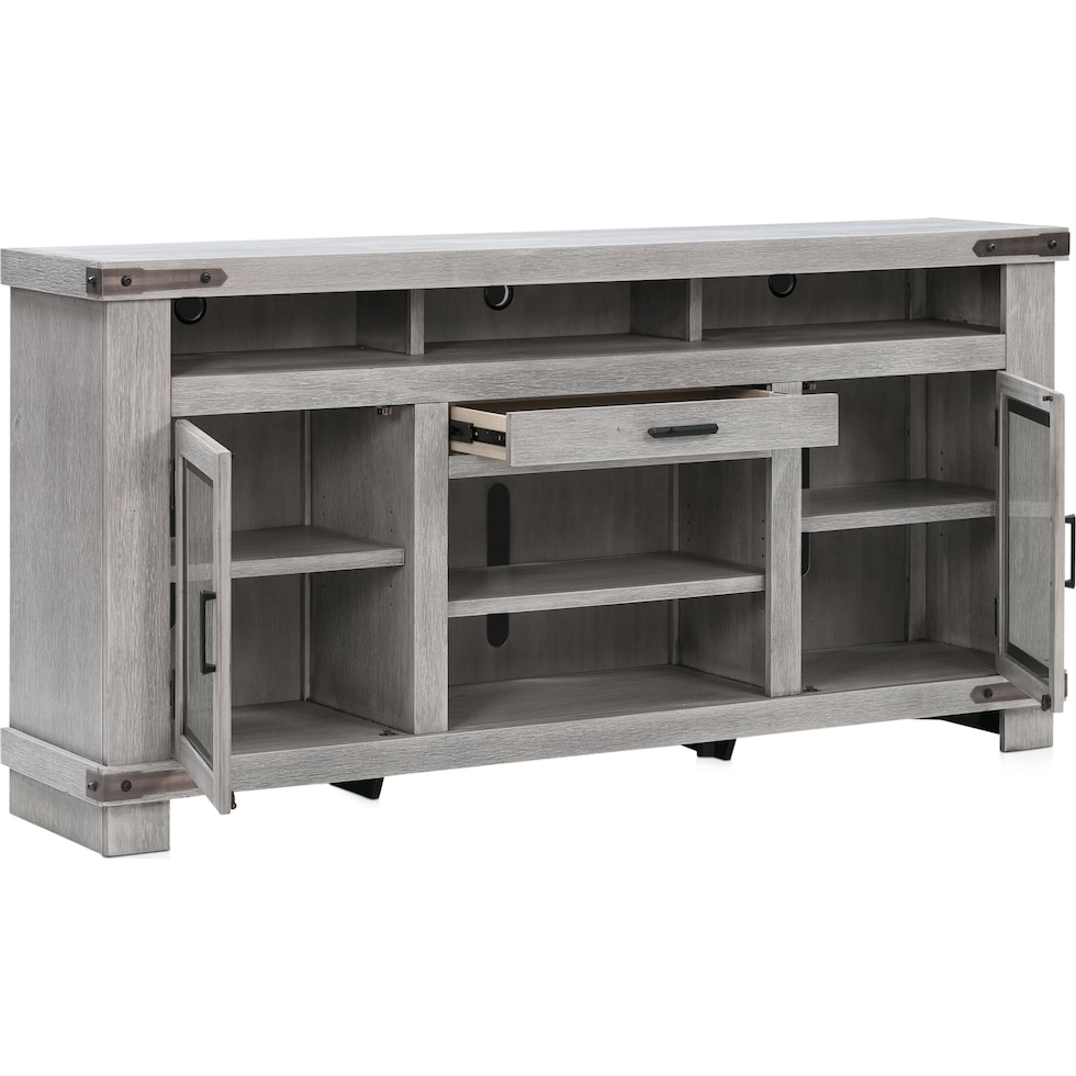 sterling entertainment gray tv stand   
