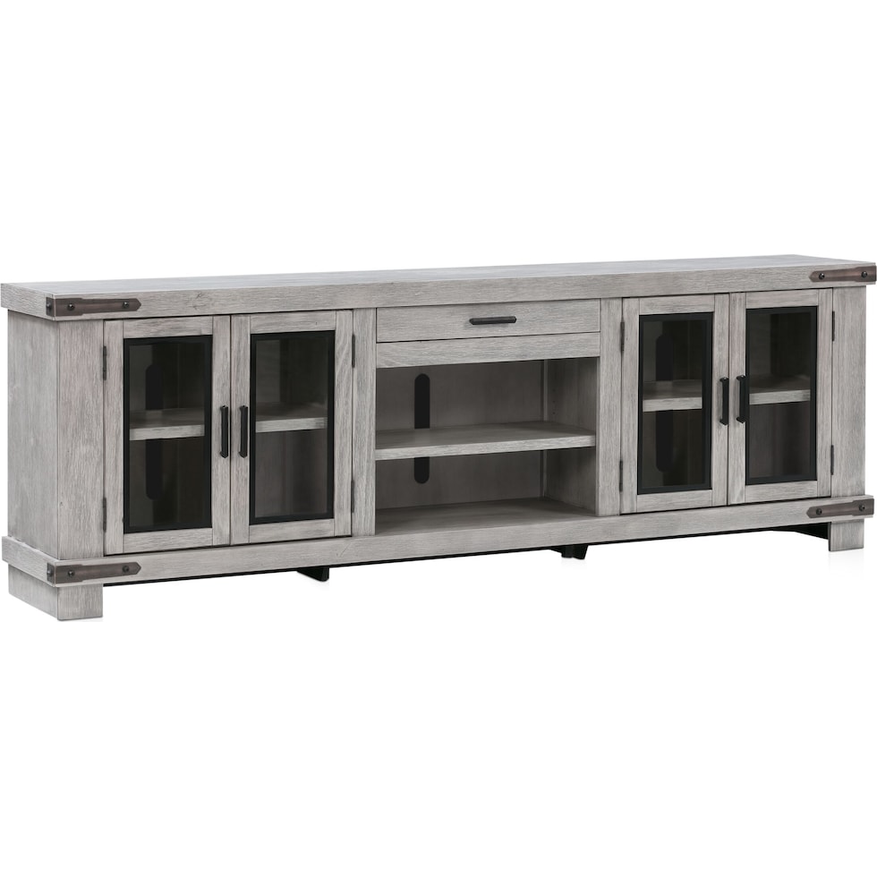 sterling entertainment gray tv stand   