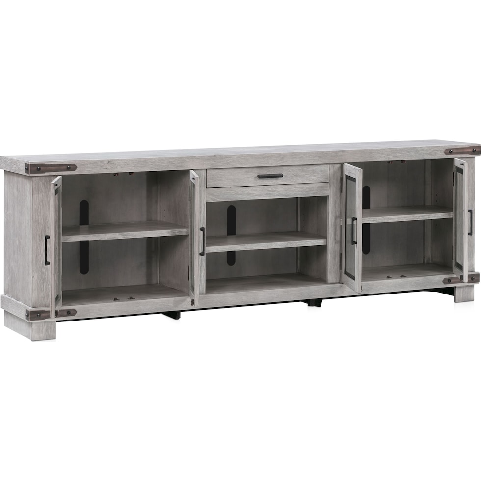 sterling entertainment gray tv stand   