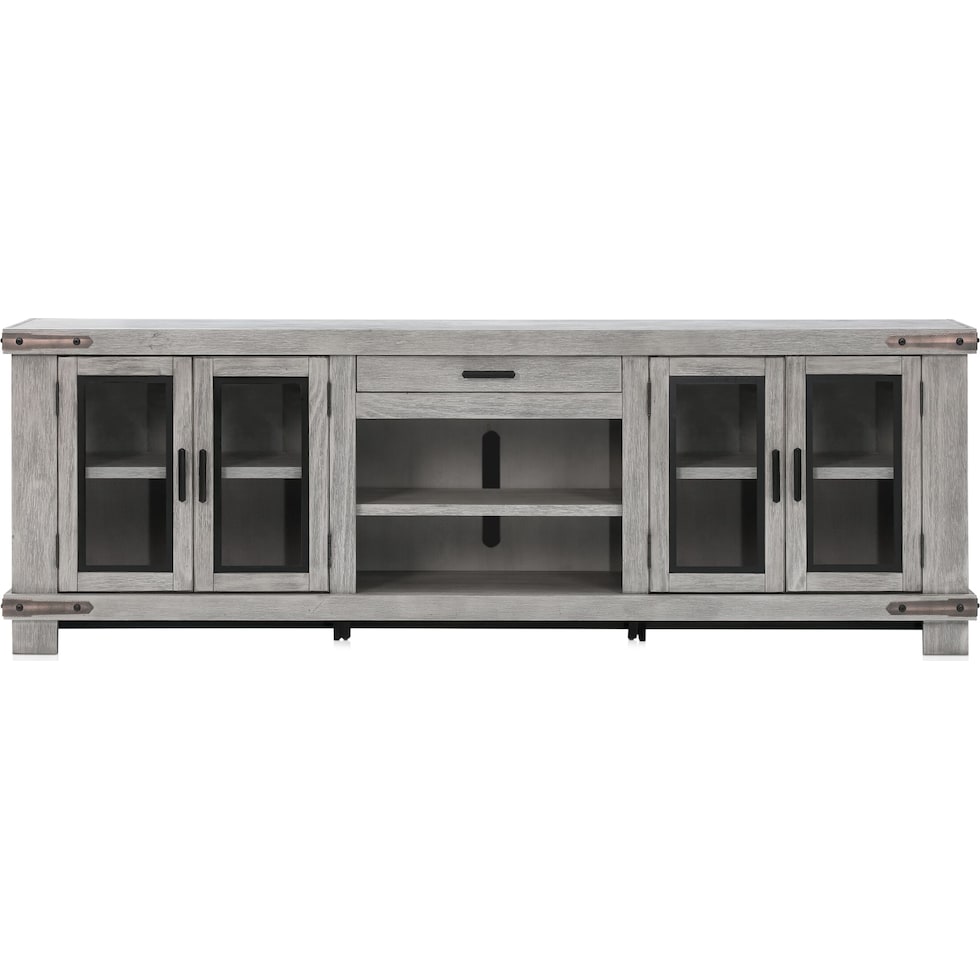 sterling entertainment gray tv stand   