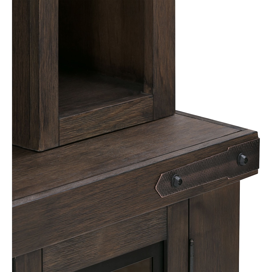 sterling dark brown entertainment wall unit   