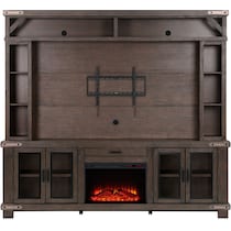 sterling dark brown entertainment wall unit   