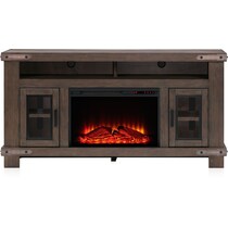 sterling dark brown fireplace tv stand   