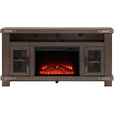 Sterling 65" Fireplace TV Stand - Brown