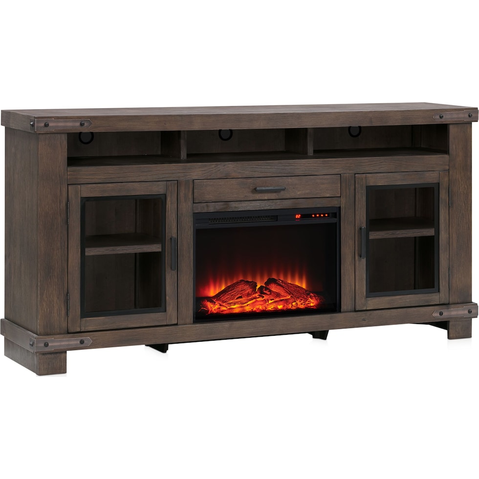 sterling dark brown fireplace tv stand   