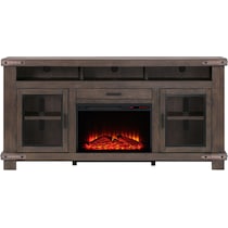 sterling dark brown fireplace tv stand   