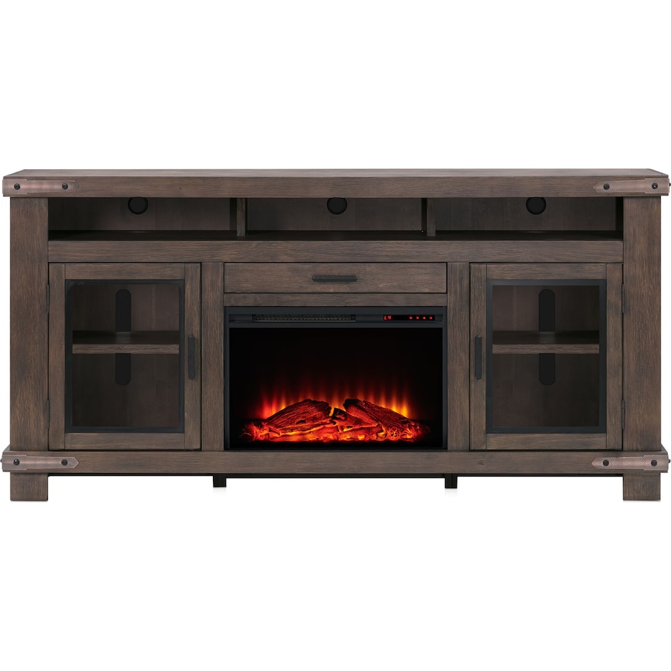 sterling dark brown fireplace tv stand   
