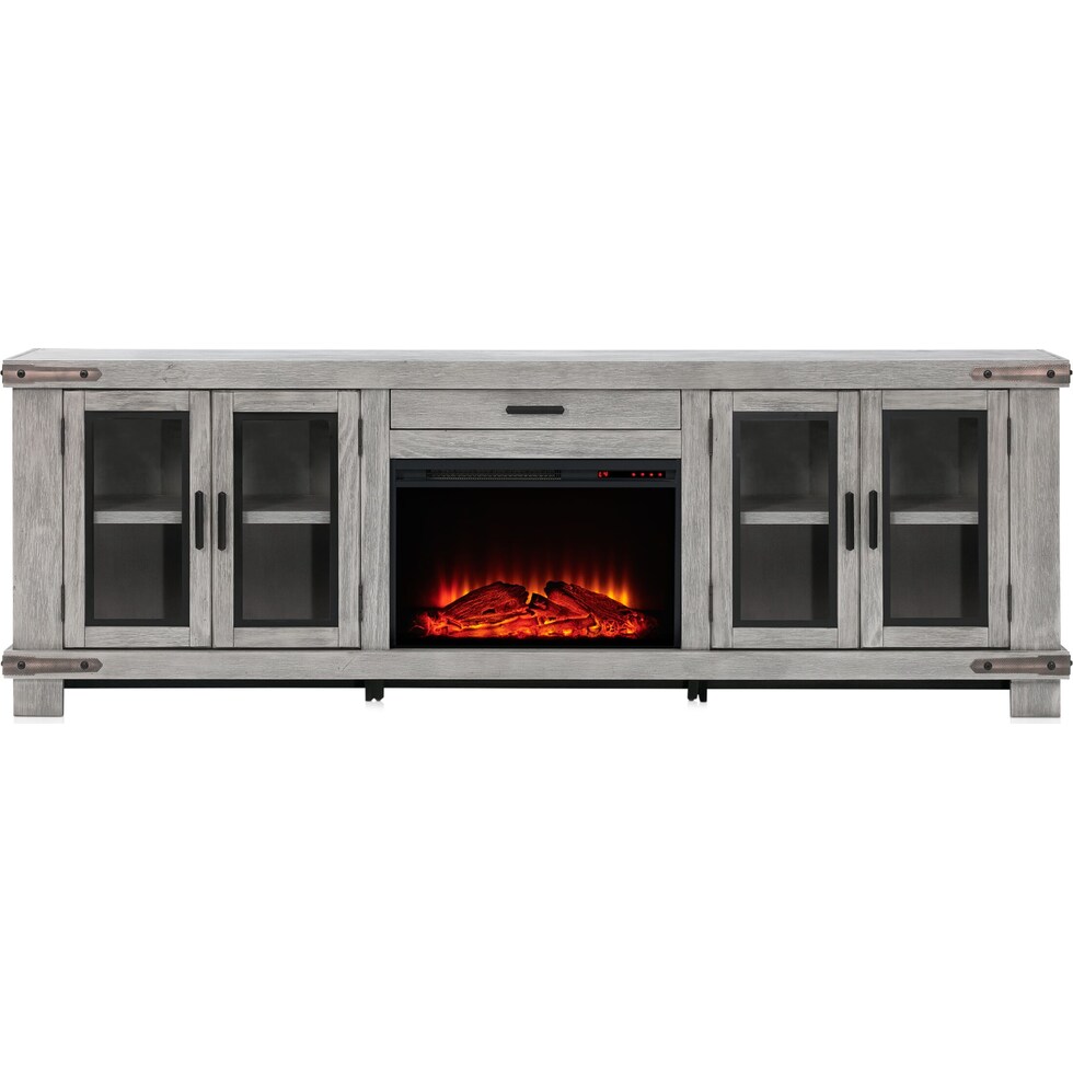 sterling gray fireplace tv stand   