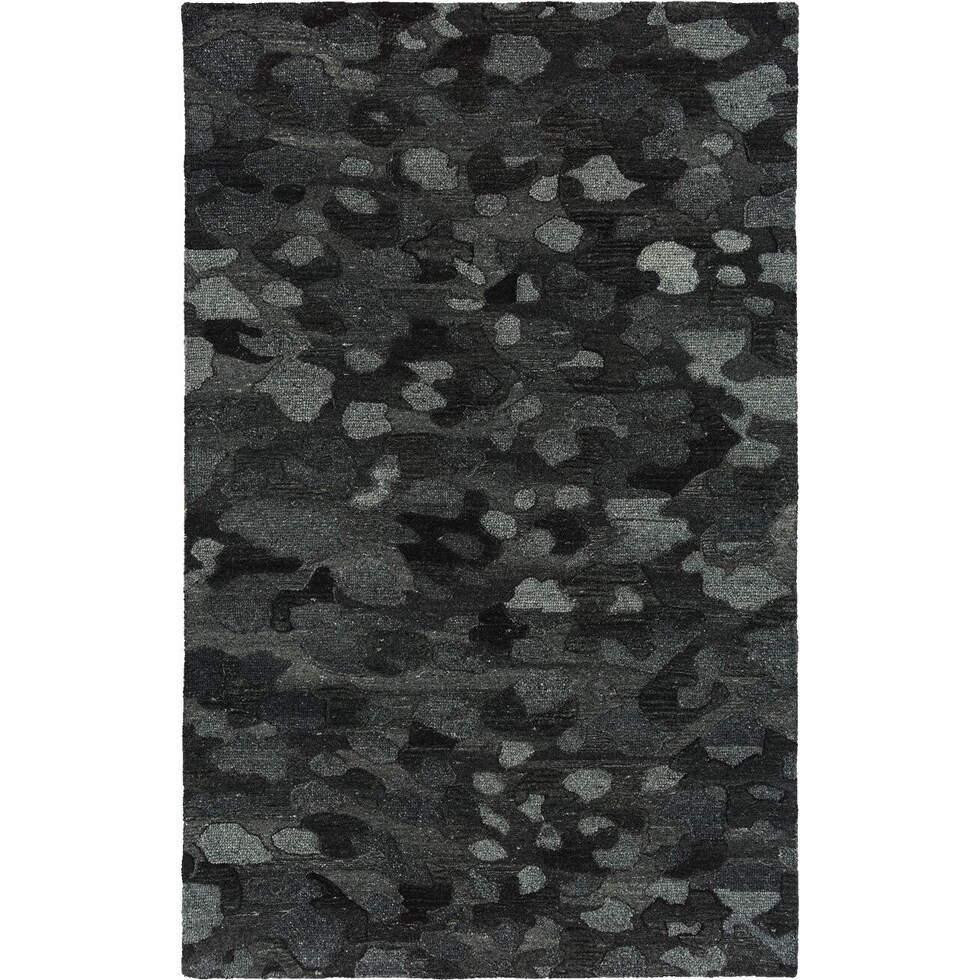 stones gray area rug  x    