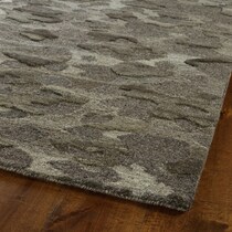 stones gray area rug  x    