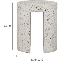 stoney white accent table   