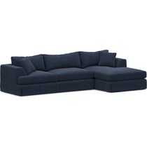 storey blue  pc sectional with right facing chaise   