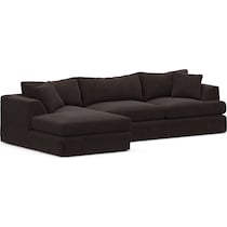 storey dark brown sectional   