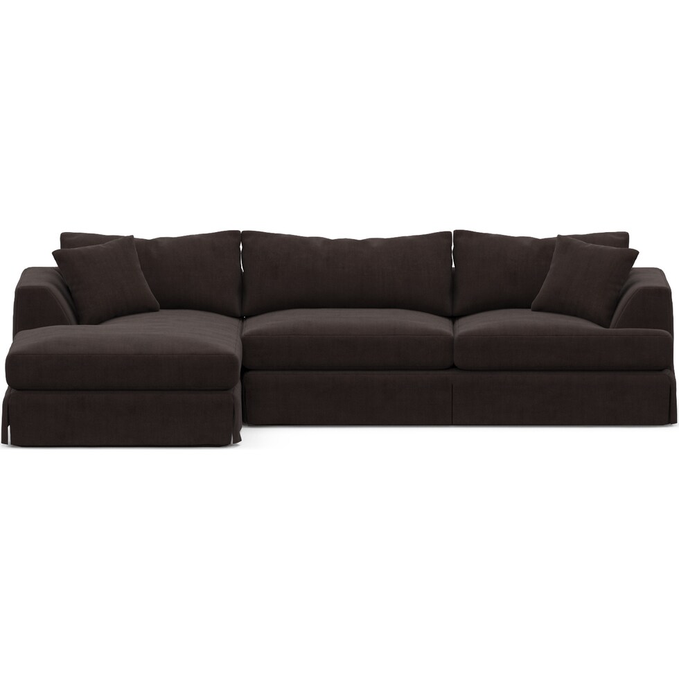 storey dark brown sectional   
